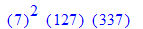 ``(7)^2*``(127)*``(337)